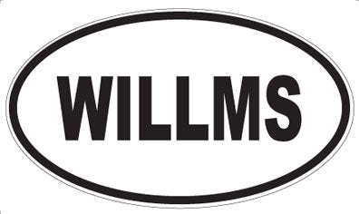WILLMS - Oval Sticker