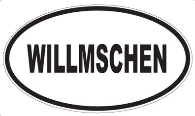 WILLMSCHEN - Oval Sticker