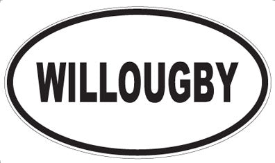WILLOUGBY - Oval Sticker