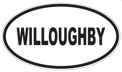 WILLOUGHBY - Oval Sticker