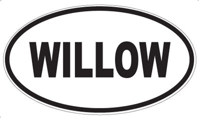 WILLOW - Oval Magnet