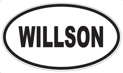 WILLSON - Oval Magnet