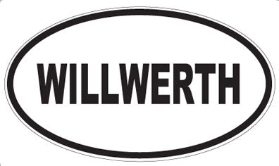 WILLWERTH - Oval Sticker