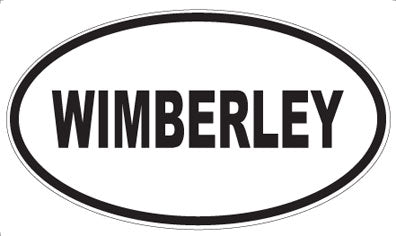 WIMBERLEY - Oval Sticker