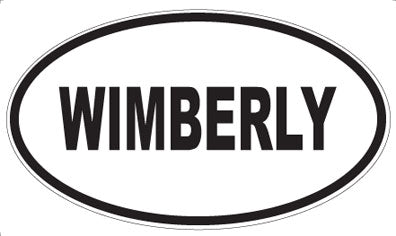 WIMBERLY - Oval Sticker