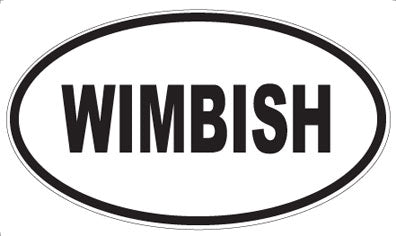 WIMBISH - Oval Sticker