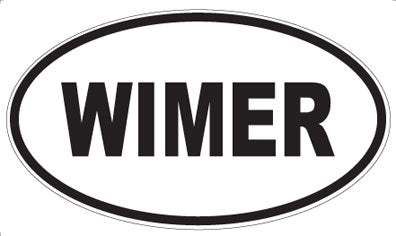 WIMER - Oval Sticker