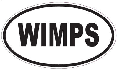 WIMPS - Oval Sticker