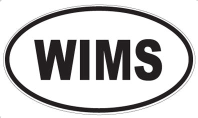 WIMS - Oval Sticker