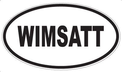 WIMSATT - Oval Magnet