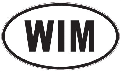 WIM - 3 Letter Initials Oval Magnet