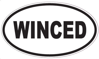 WINCED - Oval Sticker