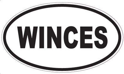 WINCES - Oval Sticker