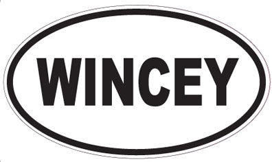 WINCEY - Oval Sticker