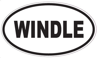 WINDLE - Oval Sticker