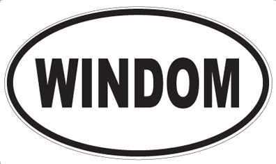 WINDOM - Oval Sticker
