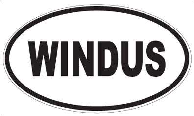 WINDUS - Oval Sticker