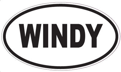 WINDY - Oval Sticker