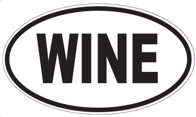 WINE - Oval Sticker