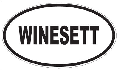 WINESETT - Oval Sticker