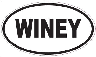 WINEY - Oval Magnet