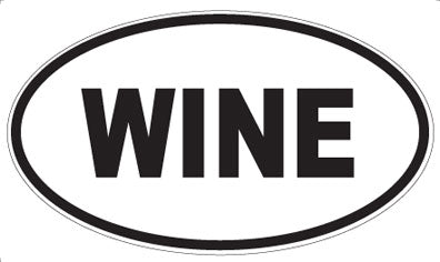 WINE - Oval Magnet