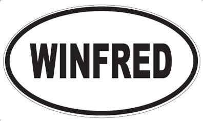 WINFRED - Oval Sticker