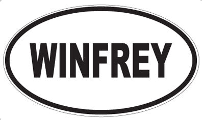 WINFREY - Oval Sticker