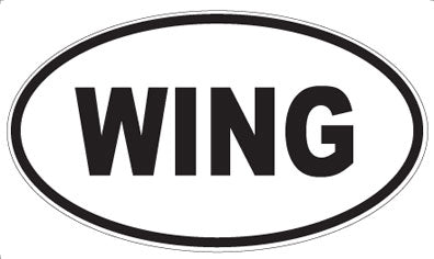 WING - Oval Sticker