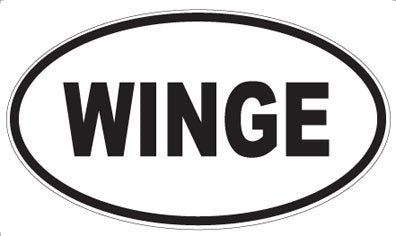 WINGE - Oval Sticker