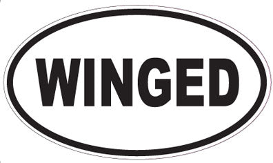 WINGED - Oval Sticker