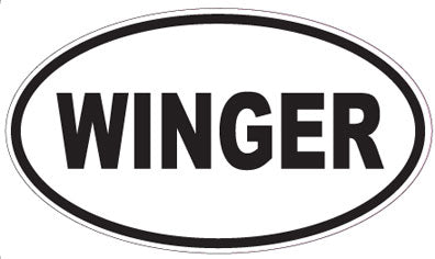 WINGER - Oval Sticker