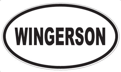 WINGERSON - Oval Sticker