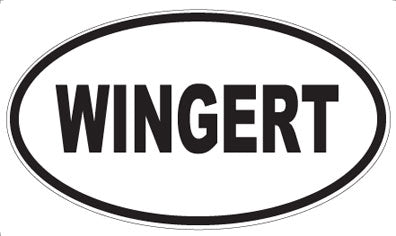 WINGERT - Oval Sticker