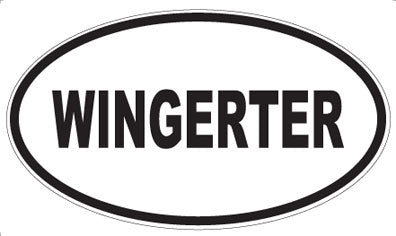 WINGERTER - Oval Sticker