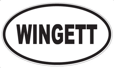 WINGETT - Oval Sticker