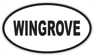 WINGROVE - Oval Sticker