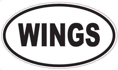 WINGS - Oval Sticker