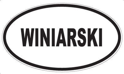 WINIARSKI - Oval Sticker
