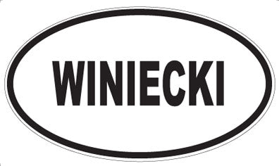 WINIECKI - Oval Sticker