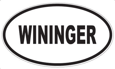 WININGER - Oval Sticker