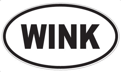 WINK - Oval Sticker