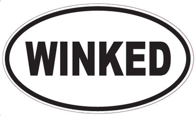WINKED - Oval Sticker
