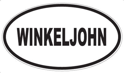 WINKELJOHN - Oval Sticker