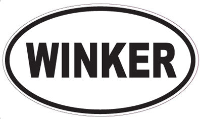 WINKER - Oval Sticker