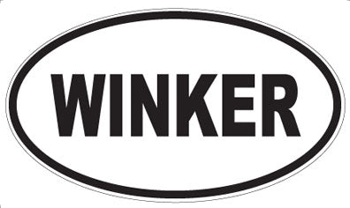 WINKER - Oval Magnet
