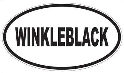 WINKLEBLACK - Oval Sticker