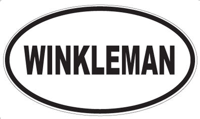 WINKLEMAN - Oval Sticker