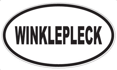 WINKLEPLECK - Oval Sticker