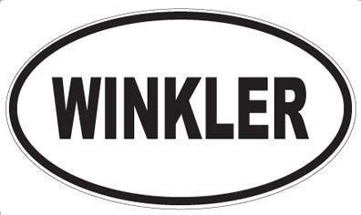 WINKLER - Oval Sticker